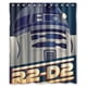 thumbnail image 1 of Cortina de ducha con diseño de robot R2D2 de Star Wars, con ganchos, tamaño 60 x 72 pulgadas, 1 of 3