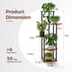 thumbnail image 5 of Soporte para plantas con luz de cultivo Bamworld, alto, 5 niveles, madera de metal, 5 of 6