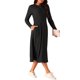 thumbnail image 4 of Vestidos de Otoño para Mujer INSPIRE CHIC Manga Larga Cuello Redondo Punto Línea A Casual Midi Vestido S Negro, 4 of 5
