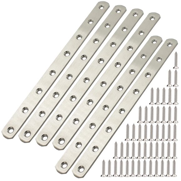 Placa de Refuerzo Wvapzwr 30 cm 6 piezas Acero Inoxidable Plateado