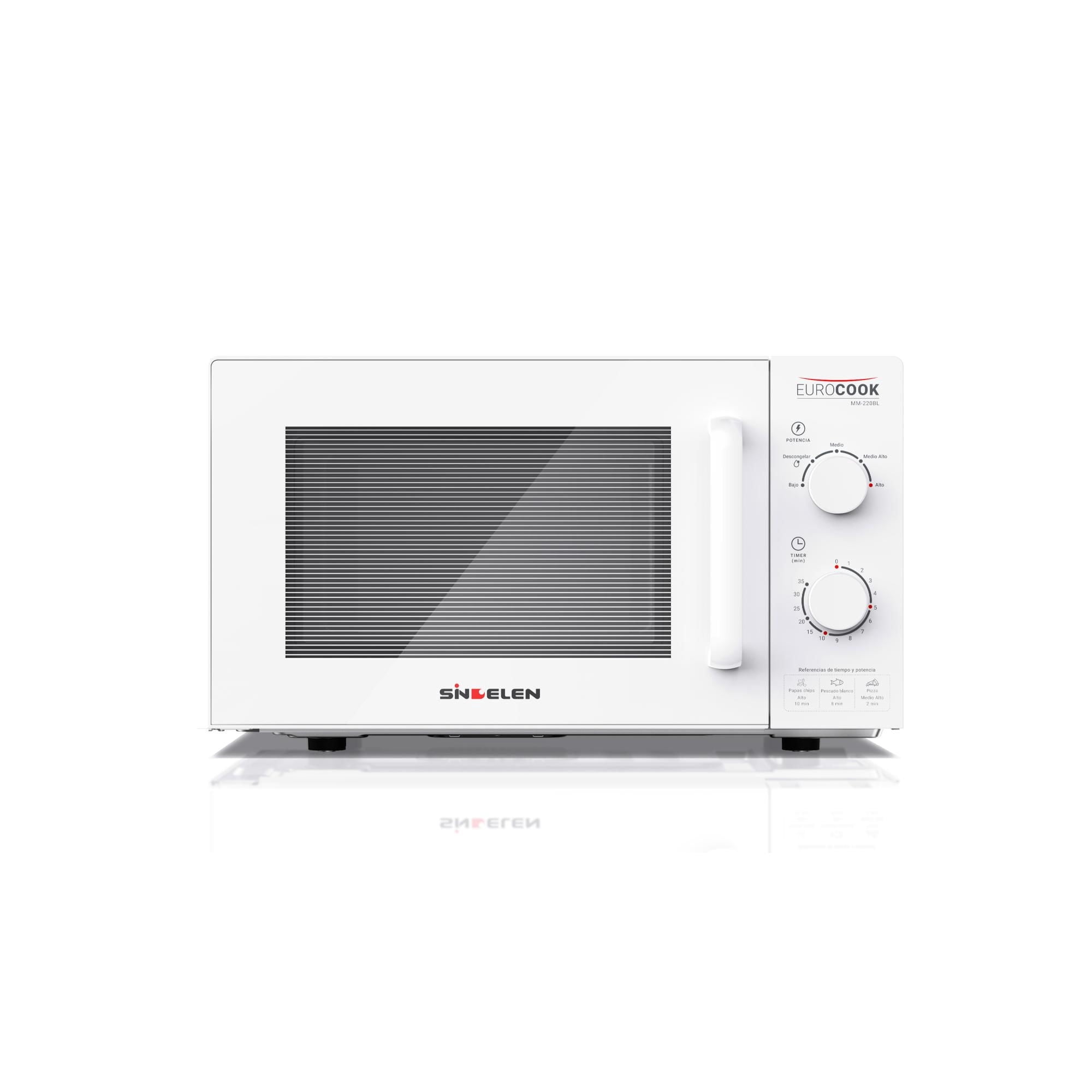 Microondas Sindelen 20l Análogo Blanco Mm-220bl