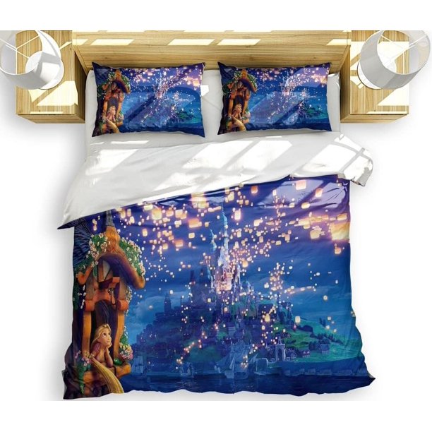 Princess Series Cartoon Duvet Cover Anime Soft Bedding Set 3D Print Comforter Cover Set