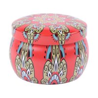 Homewell - Vela Caja Metal Roja Celeste 5*7Cm