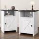 thumbnail image 1 of Juego de mesa auxiliar Farmhouse AURINEST White Rustic con almacenamiento, 1 of 9
