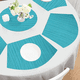 thumbnail image 5 of Manteles individuales de mesa con forma de cuña y centro de mesa redondo, lavables, juego de 7 manteles individuales para mesa de comedor., 5 of 5