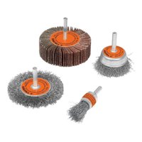 Juego De Escobillas De Acero Para Taladro Truper 4 Pzas.