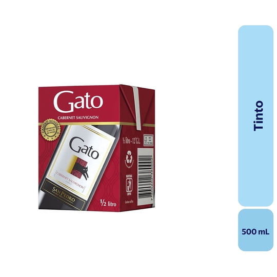 Vino Tinto Caja 500 mL Gato