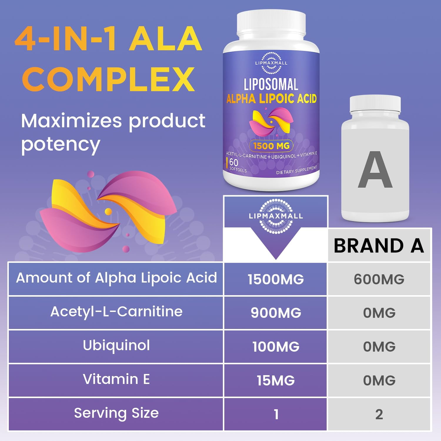 acetil l carnitina y acido alfa lipoico Suplemento L-carnitina + Lipico 120 Doses Miligrama Suplemento de cido alfa lipoico