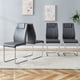 thumbnail image 1 of Modern Dining Chairs with Faux Leather Padded Seat Dining Living Room Chairs Upholstered Chair with Metal Legs Design for Kitchen, Living, Bedroom, Dining Room Side Chairs Set of 4 (Grey+PU)C-001, 1 of 3