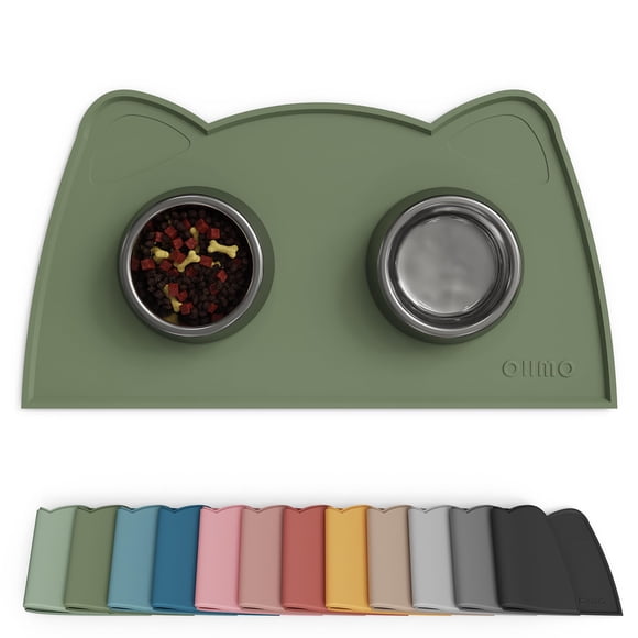 Tapete para comida de mascotas OHMO de silicona impermeable antideslizante 46 x 25 cm