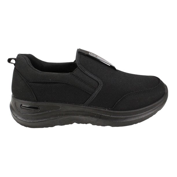 Zapatilla New Walk Mesh Confort Slip On Negra