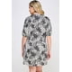 thumbnail image 5 of Vestido Corto Con Estampado Botánico Escote En V Profundo Manga Corta Sin Costuras Y Lazo Frontal Color Negro (para Mujer), 5 of 5
