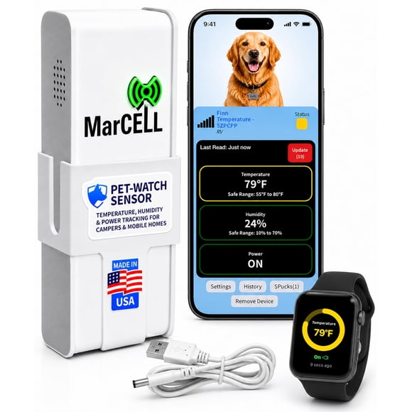 Medidor de Humedad MarCELL Monitor Celular de Temperatura para Mascotas – Verizon