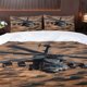 thumbnail image 1 of Apache Helicopter Gunship Themed Bedding Three-Piece Set Duvet Cover Pillowcase Set, 1 of 5