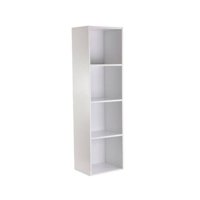 Moad - Librero 4 Espacios Blanco