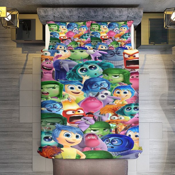 3 Piece Bedding SetInside Out Comforter Set for Kids Boys Teen Tween 3D Lightweight Microfiber Bedding Sets