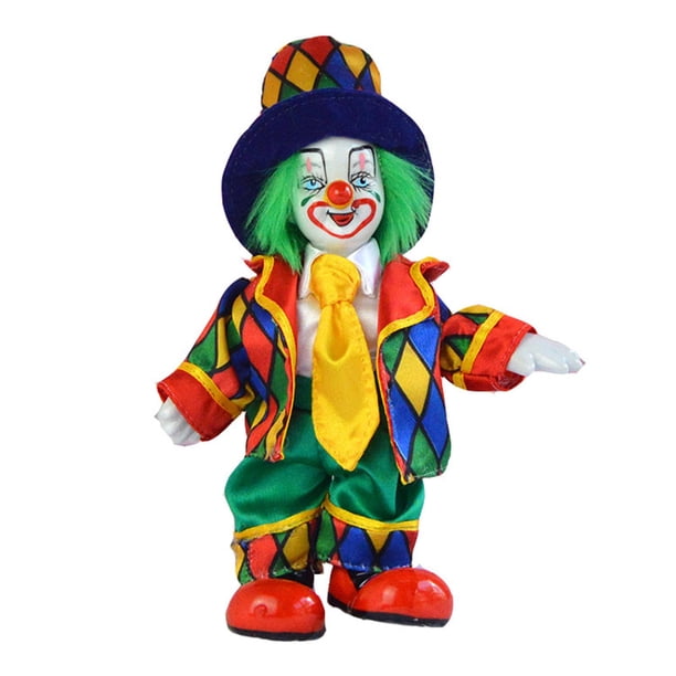 Muñeco de Cerámica para Exhibir, Recuerdo, Colección de Figuras, Decoración de Escritorio, Juguetes para Niños, Muñeco Arlequín para Navidad, R