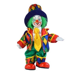 Magideal - Muñeco De Cerámica Para Exhibir, Recuerdo, Colección De Figuras, Decoración De Escritorio, Juguetes Para Niños, Muñeco Arlequín Para Navidad, R