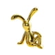 thumbnail image 1 of Escultura De Conejo Galvanizada, Lindos Regalos Para Coche, Figuras De Decoración Para El Jardín Del Hogar, 5,5 Cm X 2,2 Cm X 6 Cm, Dorado, 1 of 3