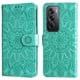 thumbnail image 1 of Funda tipo cartera FOXDOCK para OPPO Reno 12 Pro 5G , diseño girasol en relieve, cuero PU, cierre magnético, soporte y tarjetero, 1 of 5