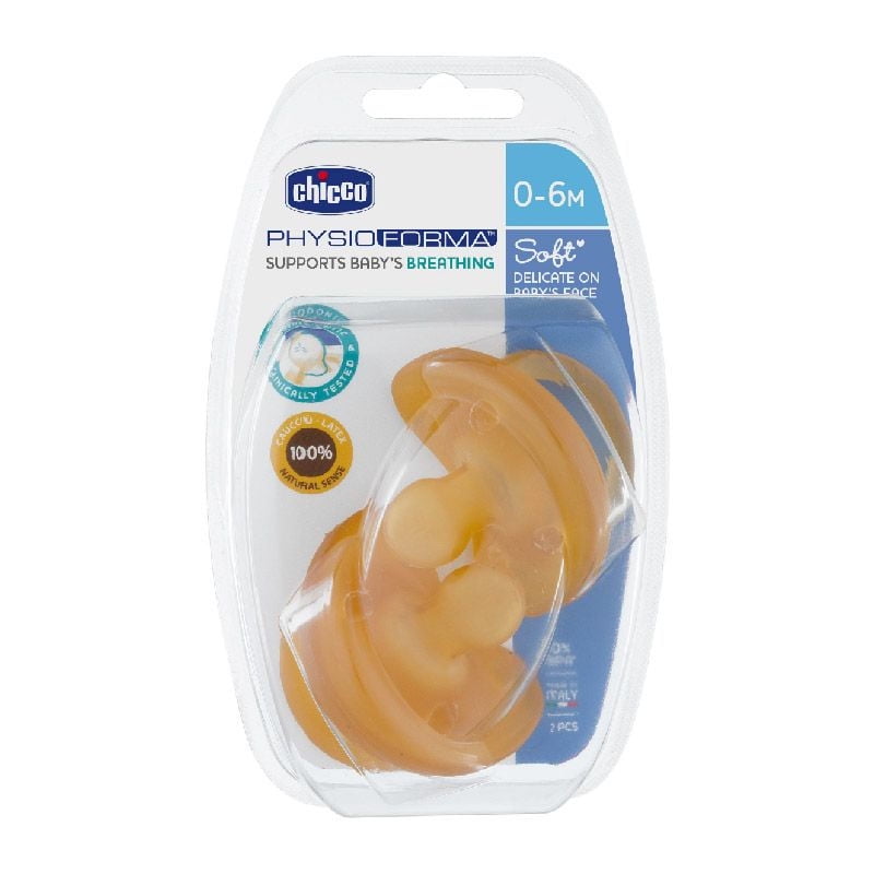 Chicco - Chupete Physio Soft Latex 0-6M Amarillo