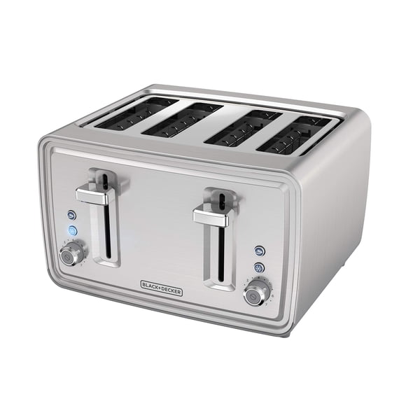 Tostadora BLACK+DECKER de 4 rebanadas de acero inoxidable TR4900SSD