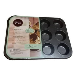 Molde 12 Cupcake Sweet Cook 6,5 Cm Negro