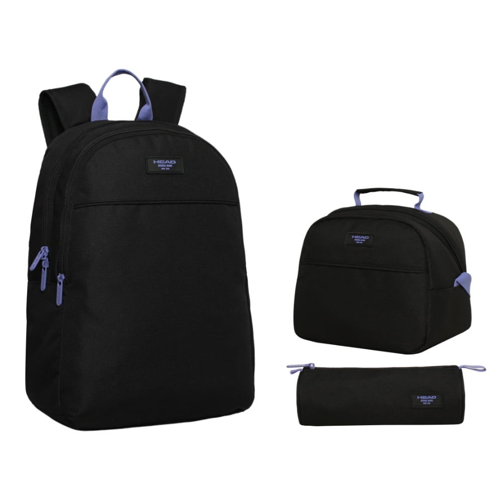 Pack Cool Escolar Negro Lila Head