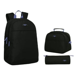 Pack Cool Escolar Negro Lila Head