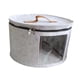 thumbnail image 1 of Caja Organizadora De Sombreros Portátil De Fieltro Redonda Para Sala De Estar, Ropa, Viajes, Gris Claro, 1 of 5