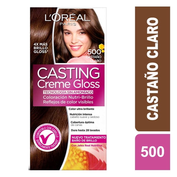 Coloración Casting Cabello Creme Gloss Castaño Claro 500, 1 Un