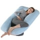 thumbnail image 1 of Almohada para embarazadas, almohada en forma de U desmontable y lavable, cojín grande, almohada de cintura, 1 of 5