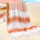 thumbnail image 4 of REGALWOVEN Toallas de Playa Rayadas Sobredimensionadas, Toalla de Confort y Secado Rápido para Viajes, Natación, Campamento Naranja 40' x 72', 4 of 7
