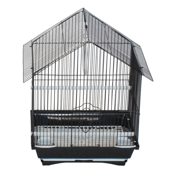 Jaula para periquitos pequeños YML A1114MBLK House Top Style