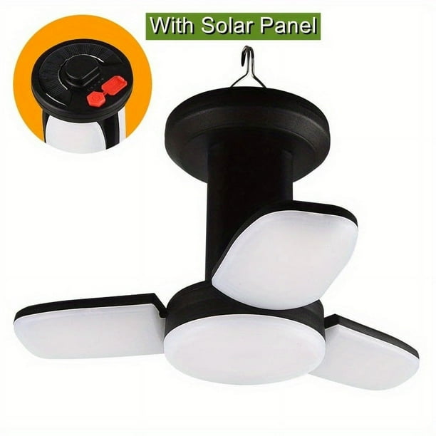 Outdoor Lighting LED Leaf Camping Emergency Lamp, Solar USB Rechargeable Tent Camping Lights Fishing Travel Lanterns
