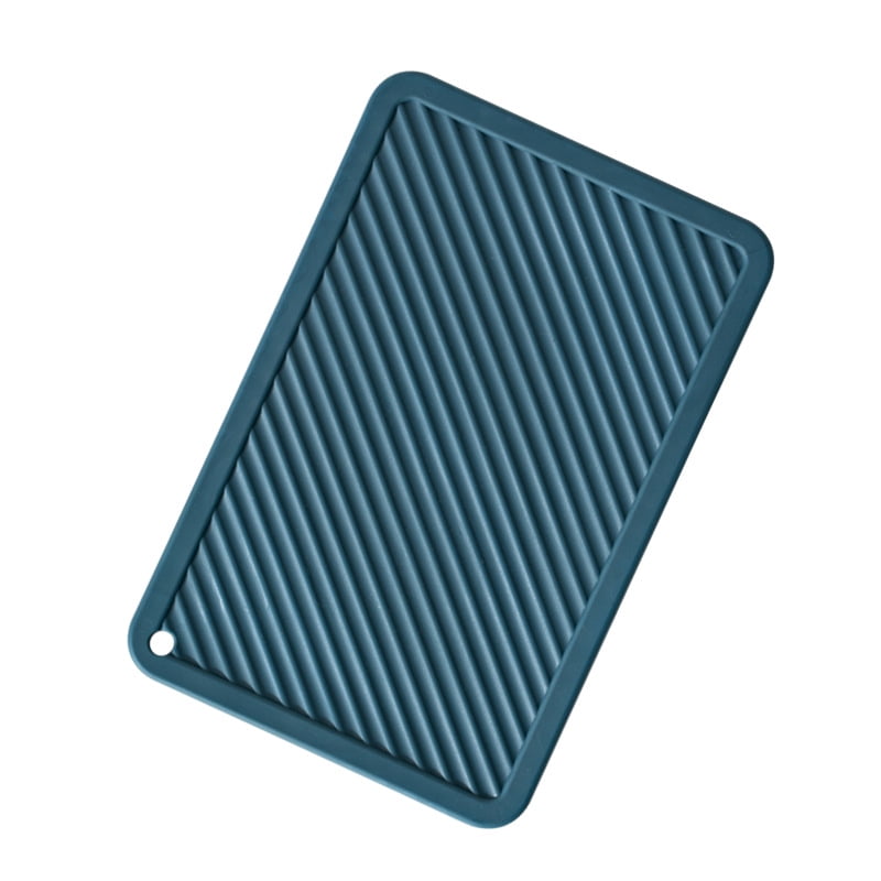 Xmhytop Set De 4 Mantelito Individual Antideslizante De Silicona Para, Aislador Térmico, Lavable Y Reutilizable, Perfecto Para Comedor Y Cocina, Azul
