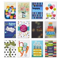 Tarjetas De Felicitación Hallmark Para Cumpleaños Variadas (12 Tarjetas Con Sobres)