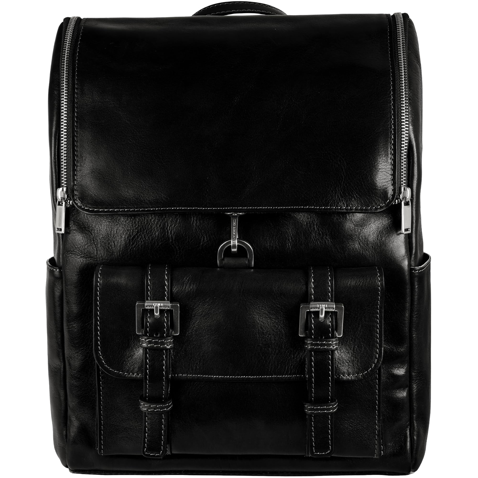 Time Resistance - Mochila De Cuero Para Portátil De 15 Pulgadas Negra