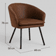 thumbnail image 2 of Sitial Café – Eco-Cuero Vintage, Diseño Moderno y Patas Metálicas Negras, 2 of 6