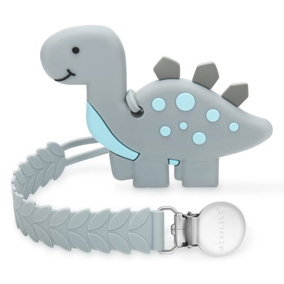 Mordedor MISSLILI para bebé, dinosaurio de silicona sin BPA