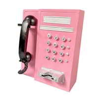 Bothyi - Teléfono Fijo De Pared, Accesorio Decorativo, Estilo Antiguo, Para Dormitorio, Color Rosa