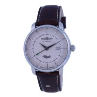 Zeppelin - Reloj Z84425 Atlantic De Cuarzo Con Correa De Cuero Y Esfera Beige Y Azul Para Hombre
