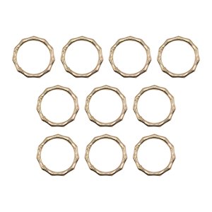 Magideal - 10 Uds. De Anillos De Resorte, Llavero Con Cierre, Anillo De Metal, Mosquetón Redondo Ligero Portátil, Clips, Broches, Hebilla De Mosquetón Para Bolso Oro