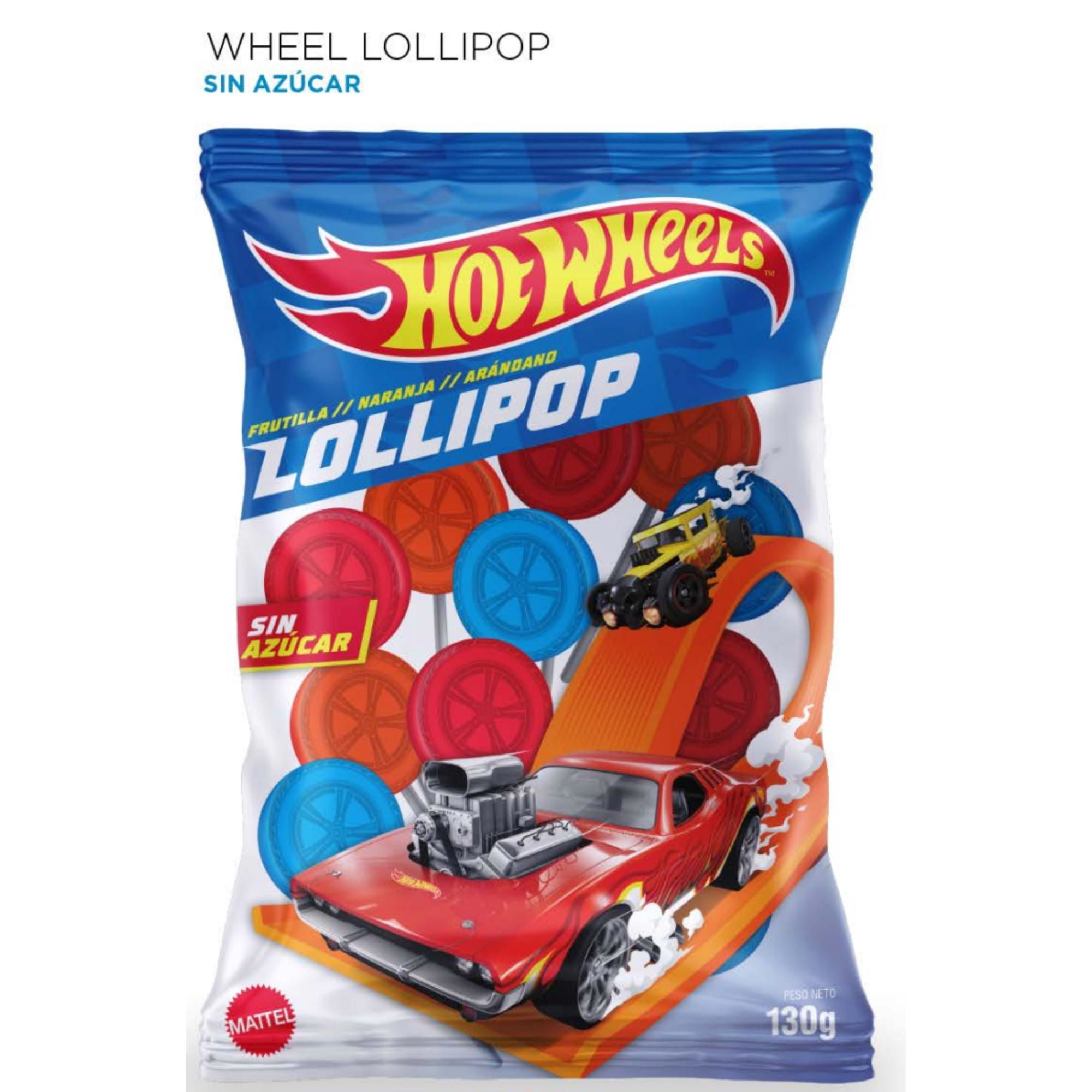 Caramelo Lollypop Hot Wheels 130 g Dulce Locura