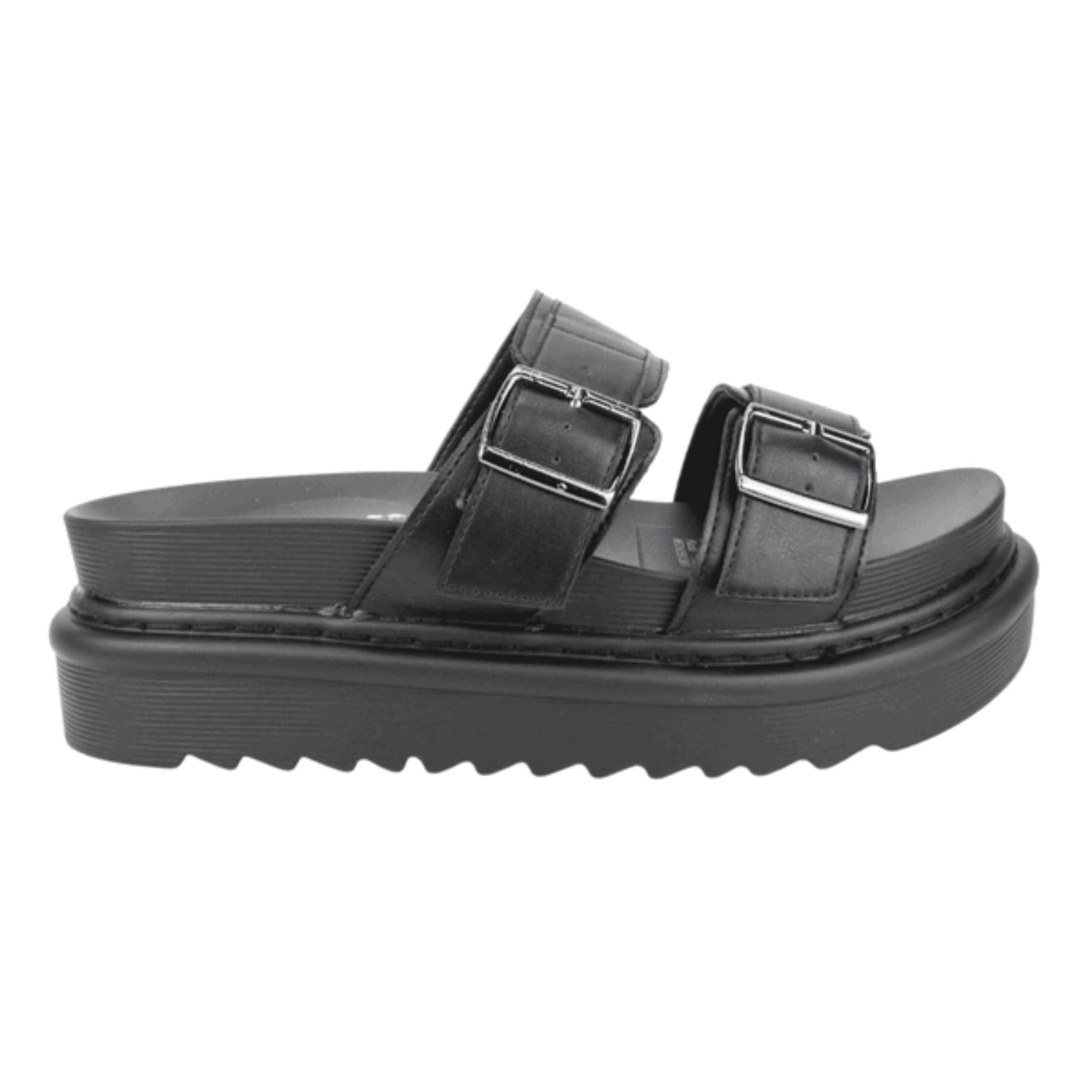 Sandalia Agua De Coco Doble Correa Negra