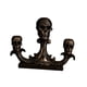 thumbnail image 5 of Decoración De Calavera De Halloween Escultura De Cabeza De Esqueleto Para Soporte De Foto De Mesa Portavelas Dorado, 5 of 5