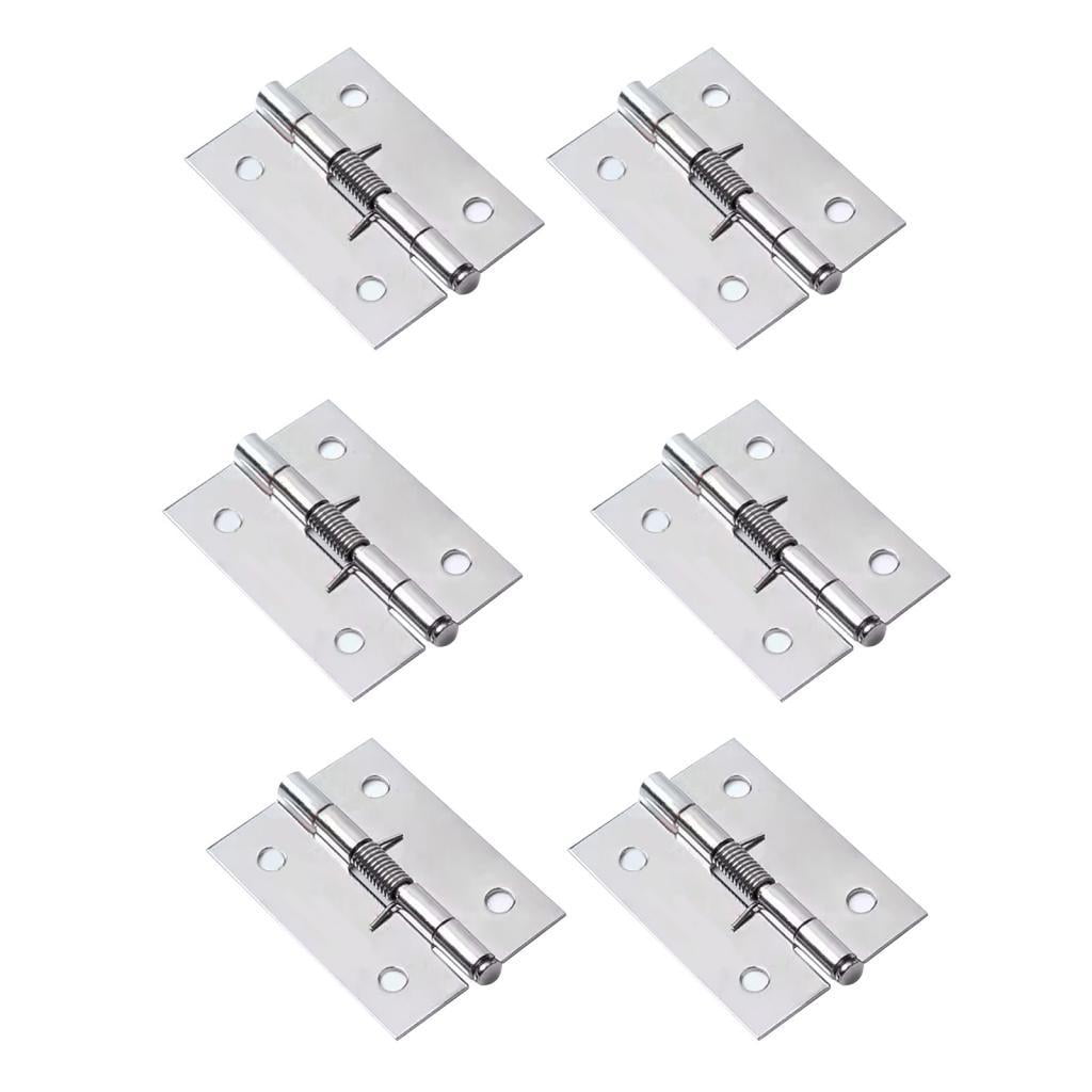 Magideal - Bisagra De Puerta Con Resorte De Cierre Automático De 6 Piezas Bisagra Con Resorte Fácil De Instalar Versátil Para Puerta Trasera Accesorio Resistente 2 Pulgadas