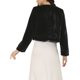 thumbnail image 3 of INSPIRE CHIC Chaqueta corta de mujer de piel sintética con mangas largas y frente abierto en negro talla S, 3 of 6