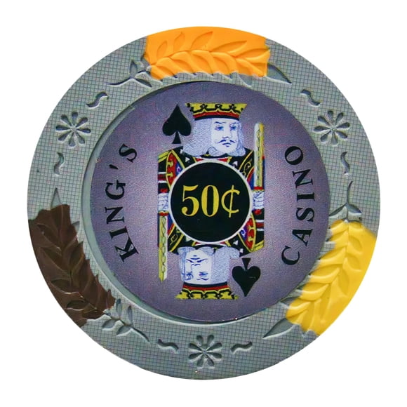 Fichas de Póker Playzaic King's Casino 14 g – Pack de 50 piezas de arcilla