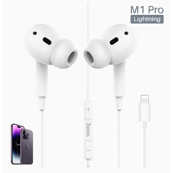 Audifonos Lightning Compatible iPhone M1 Pro Hoco Hi Fi Blanco